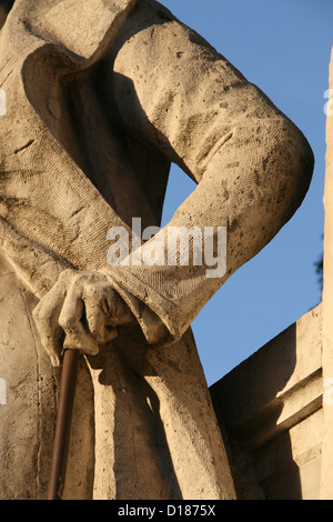 Statue du poète Giuseppe Gioachino Belli in Trastevere Rome Italie Banque D'Images