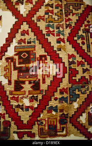 La culture Wari Wari textil 500AC-1000AC Perú Banque D'Images