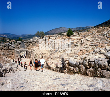 D'anciennes ruines de Mycènes en Grèce Banque D'Images