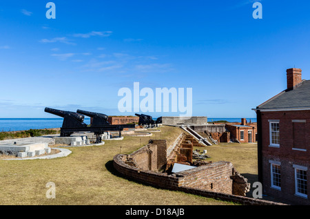 Fort Clinch surplombant la baie Cumberland, Fort Clinch State Park, Fernandina Beach, Amelia Island, Floride, USA Banque D'Images