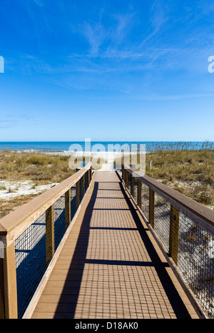 Plage de Fort Clinch State Park, Fernandina Beach, Amelia Island, Floride, USA Banque D'Images