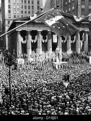 La Bourse de New York célèbre son 150e anniversaire avec la plus grande guerre bond rally dans l'histoire de la ville. La guerre Banque D'Images