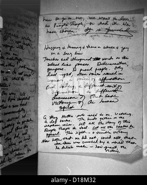 Note de suicide, écrit et signé par Annie Moore. La page 6. Moore est un registre des infirmières et l'un des leaders des peuples Banque D'Images