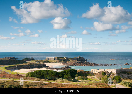 Une vue sur la baie d'Corblet sur Alderney, Channel Islands Banque D'Images