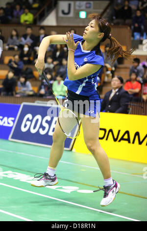 09.12.2012. Tokyo, Japon. Kaori Imabeppu (JPN), le 66ème All Japan Badminton Championships 2012, Simple dames finale à Yoyogi 2nd Gymnasium, Tokyo, Japon. Banque D'Images