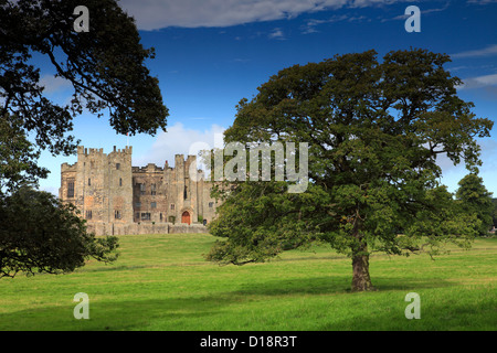 L'été vue paysage de Raby Castle, la région de Teesdale, comté de Durham, Angleterre, Grande-Bretagne, Royaume-Uni Banque D'Images