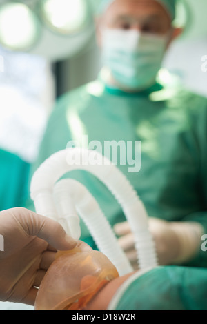 L'envoi du patient endormi pour une opération Banque D'Images