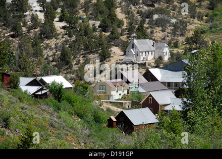 La ville minière historique de Silver City, Idaho. Banque D'Images