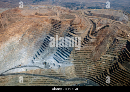 Photographie aérienne Bingham Canyon Mine de cuivre à ciel ouvert, de l'Utah Banque D'Images