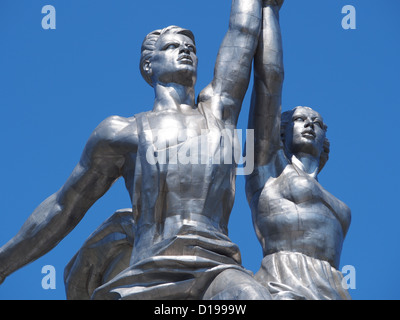 Sculpture 'ouvrier et kolkhozienne" à Moscou, Russie Banque D'Images