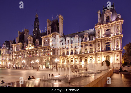 Hôtel de Ville de Paris, France Banque D'Images