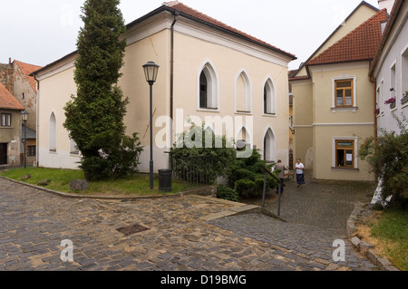 Elk188-3389 République tchèque, Trebic, ghetto juif, avant (ancien) Synagogue, Église hussite maintenant Banque D'Images
