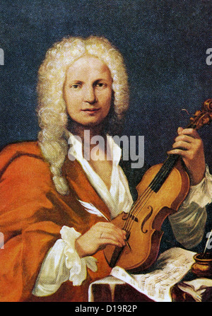 ANTONIO Vivaldi (1678-1741) violoniste et compositeur baroque italien en mode portrait en date du 1723 Banque D'Images