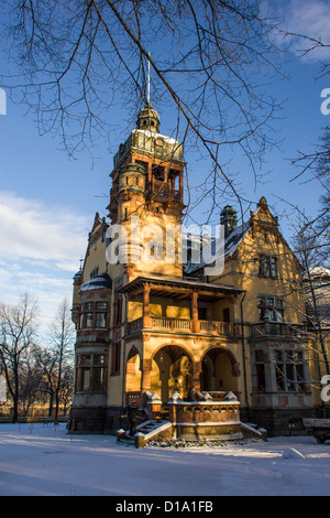 Villa Lusthusporten à Stockholm sur un matin d'hiver ensoleillé Banque D'Images