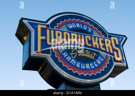 Restaurant Fuddruckers Inscrivez-USA Banque D'Images