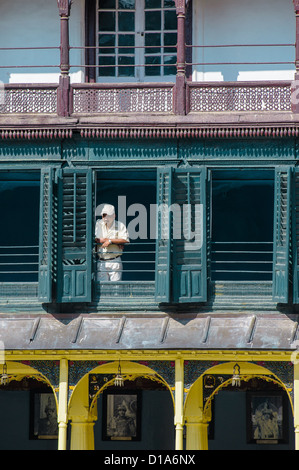 L'homme à Katmandou Durbar Square au Népal Banque D'Images