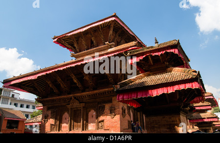 Immeuble, Place Kathmandu Durbar, Népal (avant le séisme) Banque D'Images