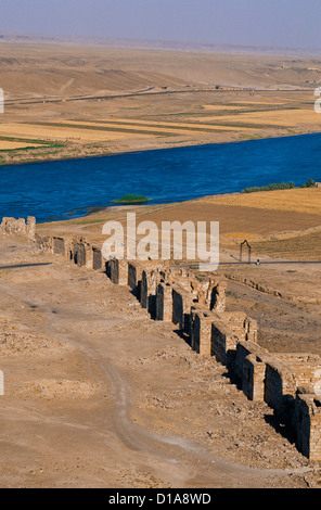 Halabiyyeh, l'ancienne ville byzantine de Zénobie sur l'Euphrate. La Syrie Banque D'Images