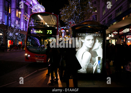 12/12/2012 Londres, Oxford Circus, occupé au cours de la période de Noël à Londres, Royaume-Uni Banque D'Images