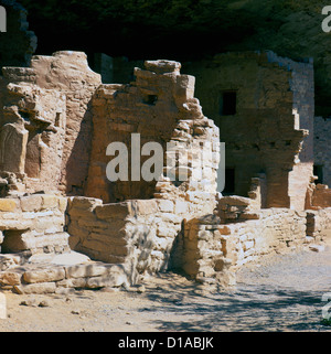 Le Parc National de Mesa Verde, Colorado, USA - Cliff Palace, une ancienne habitation Anasazi aka Puebloan et ruines Banque D'Images