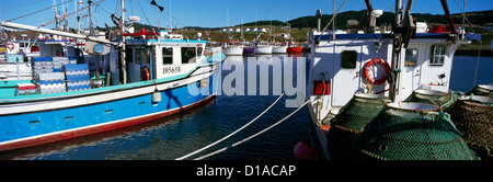 Iles de la Madeleine (la Madeleine), Québec, Canada - La pêche commerciale du crabe Boats docked in Harbour sur l'Île du Havre-Aubert Banque D'Images