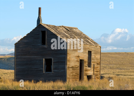 Old Homestead dans la prairie du Nord de l'Utah. Banque D'Images