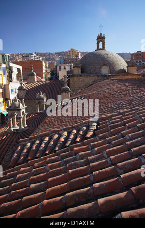 Toit de l'église de San Francisco, La Paz, Bolivie Banque D'Images