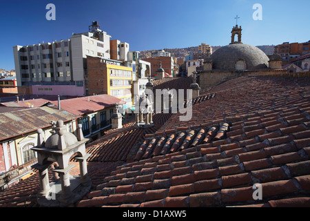 Toit de l'église de San Francisco, La Paz, Bolivie Banque D'Images