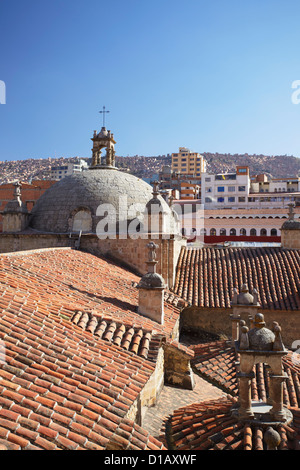 Toit de l'église de San Francisco, La Paz, Bolivie Banque D'Images