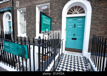 Charles Dickens Museum, 48 Doughty Street, Camden Town, London, England, UK. Banque D'Images