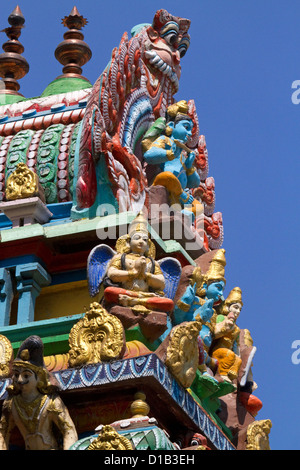 Temple Hindou à Yangon (Rangoon), la Birmanie (Myanmar). Banque D'Images