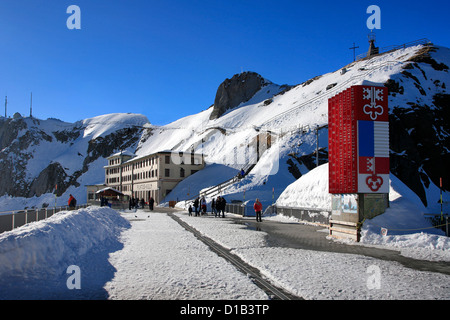 Alpes Suisses vue depuis le mont Pilatus, une montagne de loisirs à Vierwaldstaettersee, le lac de Lucerne, Lucerne, Suisse, Europe Banque D'Images