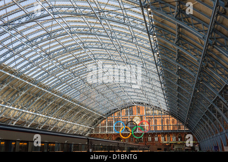 La gare de Saint-pancras, durant les Jeux Olympiques. Londres. Banque D'Images