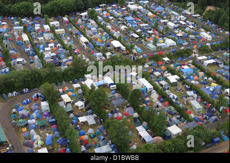 Nuerburg, Allemagne, camping à Rock am Ring Festival Banque D'Images