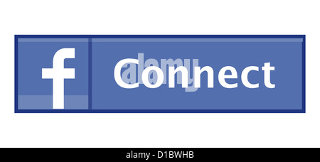 Logo Icône facebook connect (usage éditorial) Banque D'Images