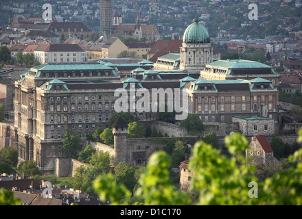 Budapest, Hongrie, le château de Buda sur la colline du Château Banque D'Images