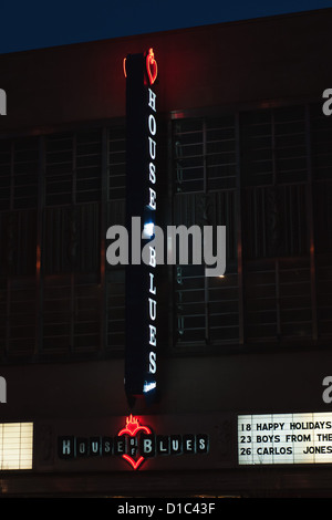 House of Blues situé sur Euclid Avenue à Cleveland Ohio signe et marque Banque D'Images