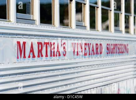 Bus de tourisme, Martha's Vineyard, Massachusetts Banque D'Images