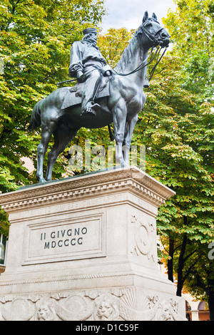 Monument Giuseppe Garibaldi à Bologne, Italie Banque D'Images