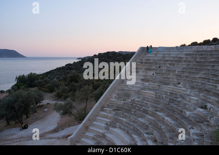 L'amphithéâtre à la Kas dans le sud-ouest de la Turquie Banque D'Images