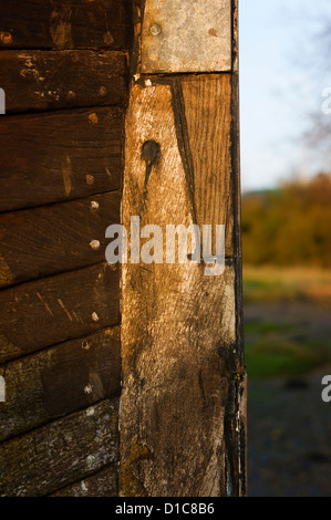 Proue de bateau en bois, Dell Quay, West Sussex Banque D'Images