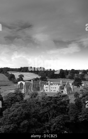 Les ruines de l'abbaye Egglestone, près de Barnard Castle Town, comté de Durham, de Teesdale, Angleterre, Grande-Bretagne, Royaume-Uni Banque D'Images