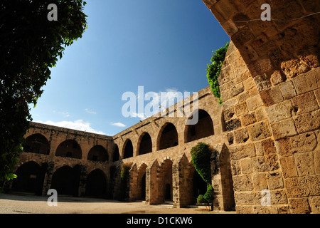 Khan el Franj, "le caravansérail de l'anglais, Sida, Sidon Sud Liban Banque D'Images