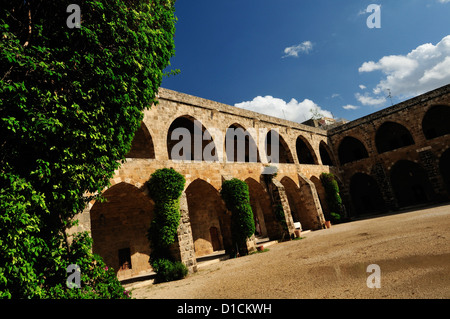 Khan el Franj, "le caravansérail de l'anglais, Sida, Sidon Sud Liban Banque D'Images