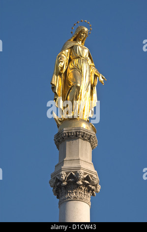 Elk192-1054v Croatie, Zagreb, colonne de la peste avec statue de la Vierge Marie Banque D'Images