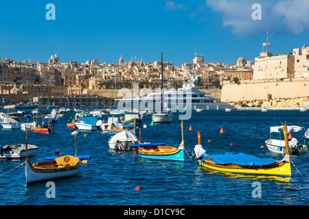 Le port de Malte, Vittoriosa Banque D'Images