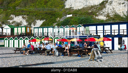 Beach Cafe, la bière, l'est du Devon, UK Banque D'Images