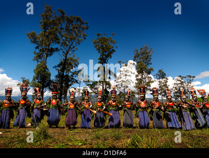 Le mont Hagen sing sing festival, Highlands, Papouasie Nouvelle Guinée Banque D'Images