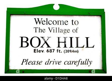 Bienvenue dans le village de Fort Hill signe signes Surrey Banque D'Images