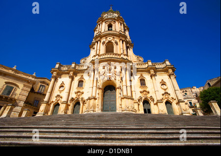 L'église baroque de St George conçu par Gagliardi 1702 , Modica, Sicile Banque D'Images